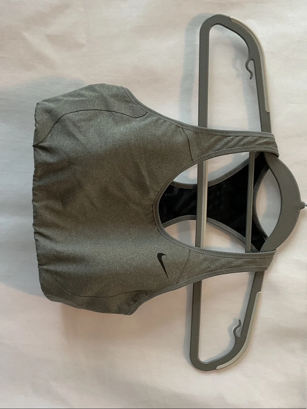 Nike Grey Dri-Fit Sports Bra w/black mesh racer back